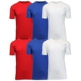 thumbnail image 1 of Men's Short Sleeve Crew Neck Cotton Blend Classic Tee (S-3XL) 6 Pack, 1 of 7