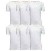 GALAXY BY HARVIC Men's Short Sleeve Crew Neck Cotton Blend Classic Tee (S-3XL) 6 Pack