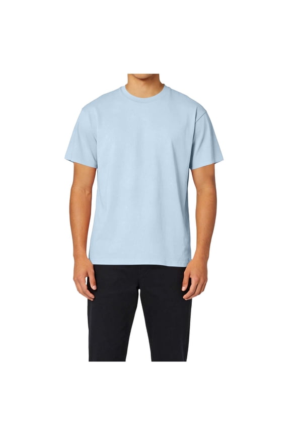 Men's Short Sleeve Crew Neck T-Shirts Big & Tall Moisture Wicking Performance Tech Top Solid Workout Athletic Tee Summer Regular Fit Base Layer Active Top