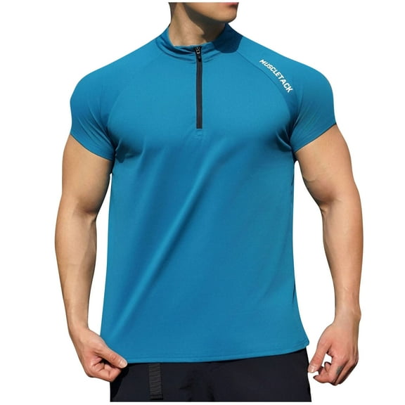 Men's Short Sleeve Cycling Wicking Breathable Reflective Quick Dry Biking Shirt with 3 Rear Pockets