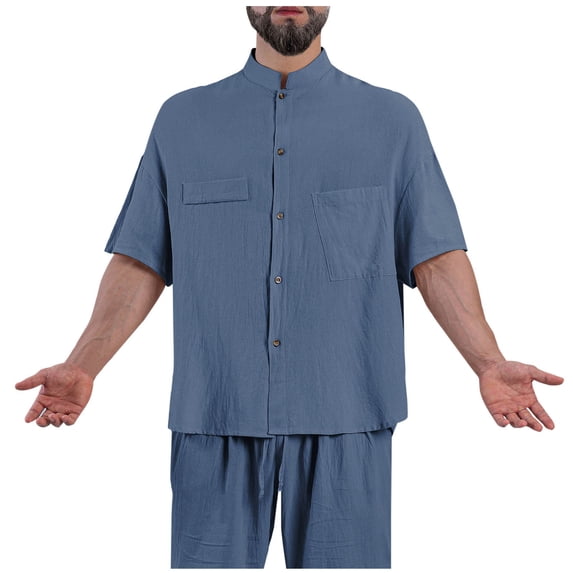 Men's Short Sleeve Dress Shirts Dress Shirt Short Sleeve Mens Casual Summer Shirts White Short Sleeve Dress Shirt Men Sales Today Clearance Men