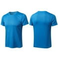 thumbnail image 2 of Men's Blue Mesh Short Sleeve T-Shirt - Athletic Running Gym Tee With Moisture Wicking 2 of 11