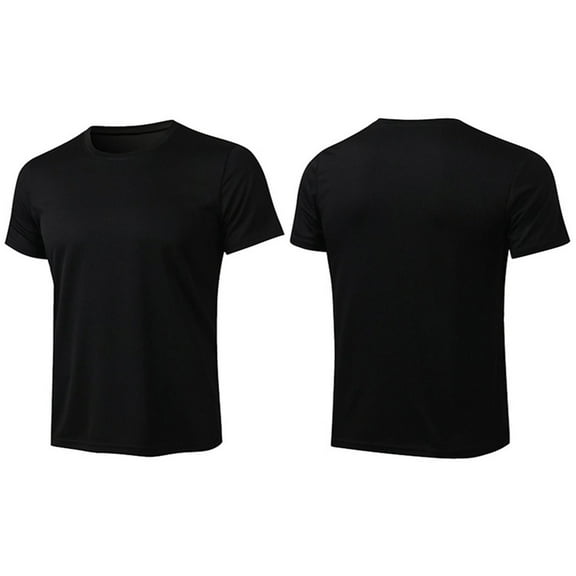 Menâs Short Sleeve Dry Fit Active Crew Neck T Shirt - Athletic Running Gym Workout Tee Tops