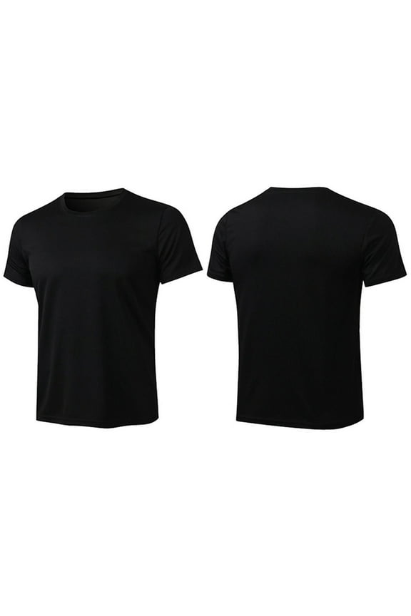 Menâs Short Sleeve Dry Fit Active Crew Neck T Shirt - Athletic Running Gym Workout Tee Tops