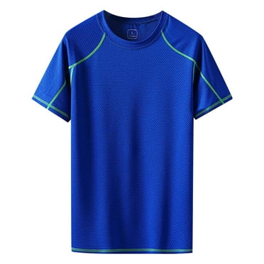 Men’s Short Sleeve Dry Fit Active Crew Neck T Shirt - Athletic Running Gym Workout Tee Tops