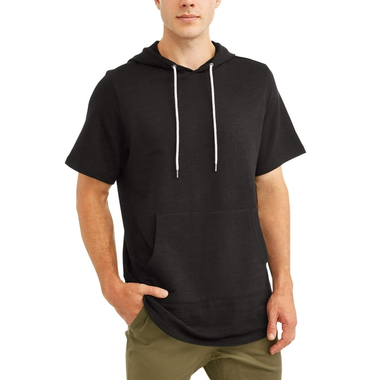 Men's short sleeve deals elongated slub hoodie