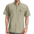 thumbnail image 1 of Men's Short Sleeve Fishing Shirts Sun Protection UV Hiking Cooling Quick Dry Shirts for Summer Beach Casual Tops, 1 of 10