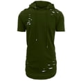 thumbnail image 1 of Men's Short Sleeve French Terry Ripped Pullover Hoodie (S-3XL), 1 of 3