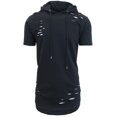 thumbnail image 1 of Men's Short Sleeve French Terry Ripped Pullover Hoodie (S-3XL), 1 of 3