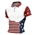 thumbnail image 1 of Men's Short Sleeve Golf Shirts UPF 50+ Raglan Patriotic American Graphic Polo Shirt, 1 of 2