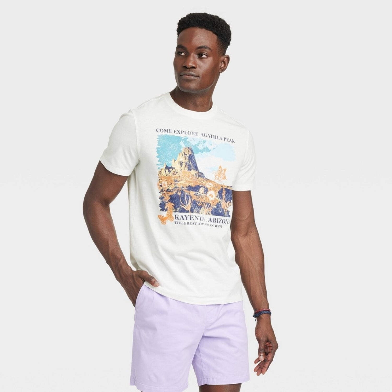 T-Shirt Uomo Goodfellow &amp; Co Manica Corta, Colore Thunderbolt Blu, Taglia M, Girocollo