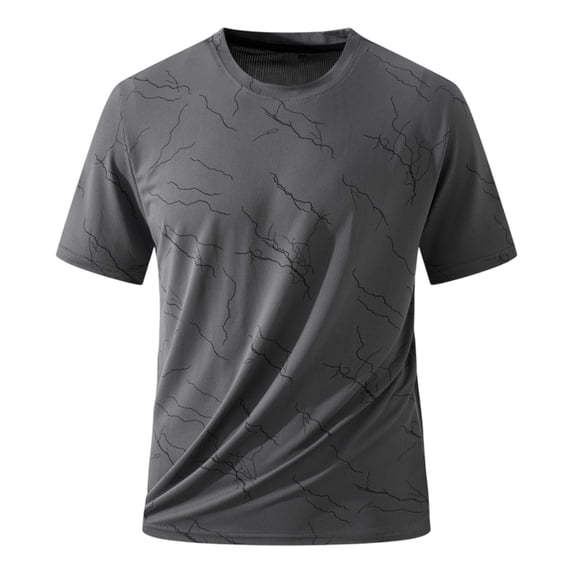 Men's Short Sleeve Graphic T-Shirts Quick Dry Moisture Wicking Performance Tee for Workout Athletic Running and Hiking Casual Wear