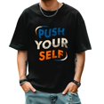 thumbnail image 1 of Men's Short Sleeve Graphic T shirt Collection Summer New Fashion Trend Sports Shirt Loose style Large, 1 of 5