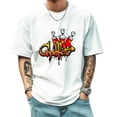 thumbnail image 1 of Men's Short Sleeve Graphic T shirt Collection Summer New Fashion Trend Sports Shirt, 1 of 1