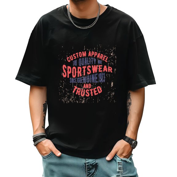 Men's Short Sleeve Graphic T shirt Collection Trendy Fashion Shirt Classic Style Suitable for Big and Tall men Tee