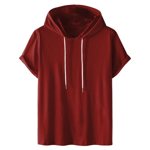 Short sleeve workout hoodie mens new arrivals