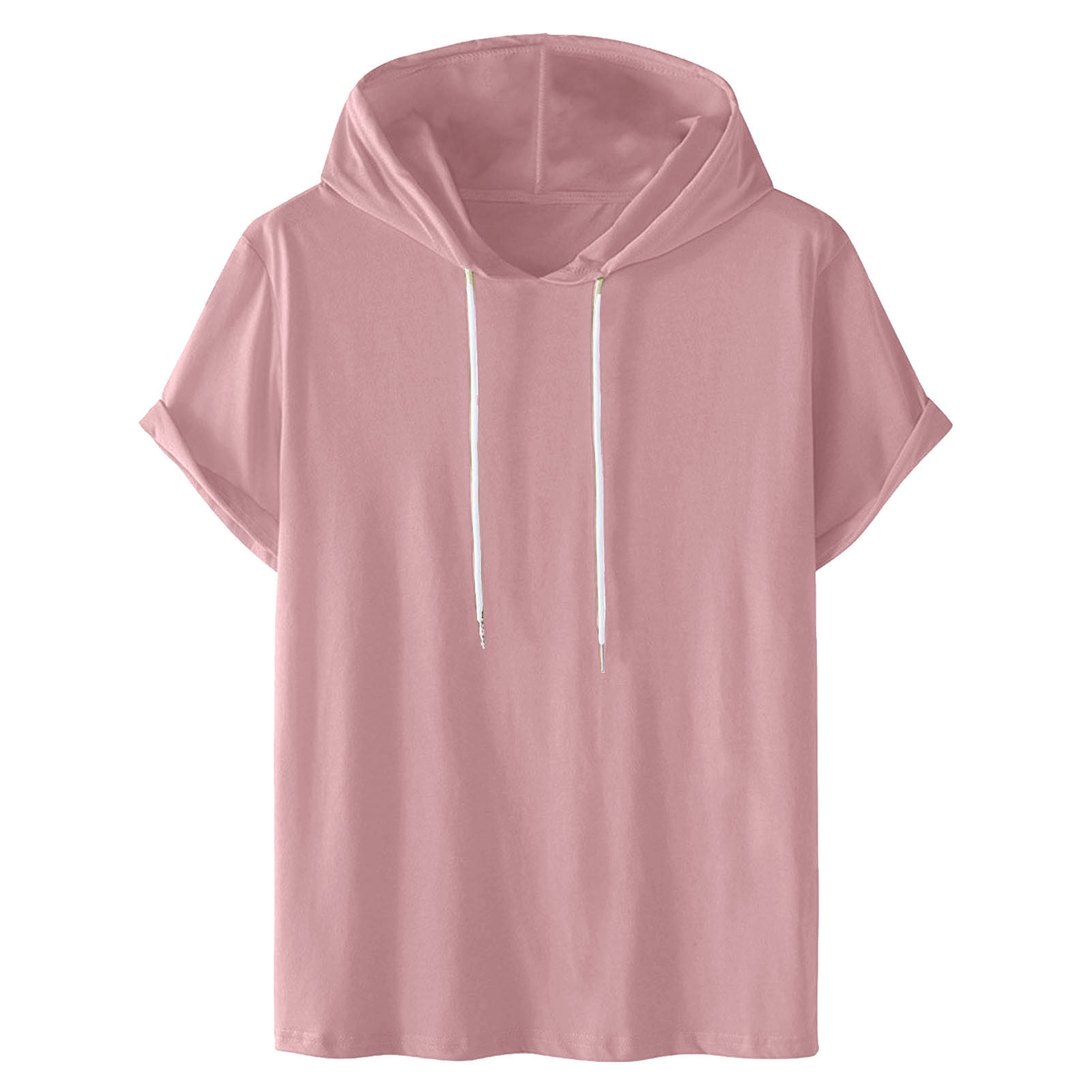Men s Short Sleeve Hoodie Workout Gym Hooded Sweatshirt Lightweight Loose Fit Athletic Pullover Hoodies T Shirts Walmart Business Supplies