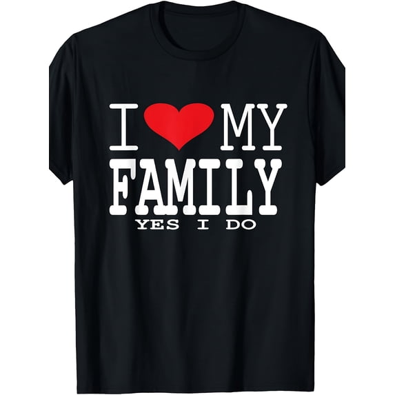 Men's Short Sleeve I Love My Family Graphic T-Shirt