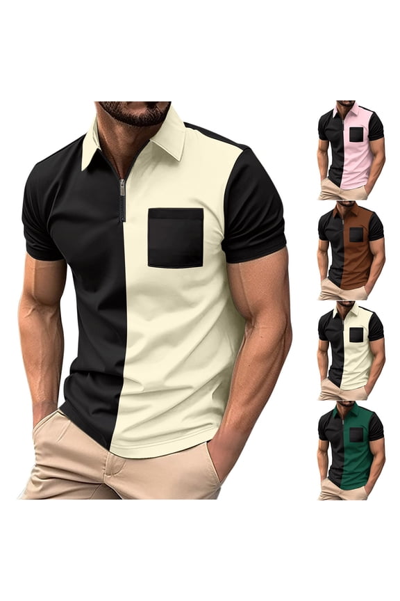 Men's Short Sleeve Lapel Casual Shirt Tops Button Down Blouse for Men Loose Fit Plain Solid Color Business Casual Work Office Daily Outfits Modern Fashion Essential | AESTIVO,Green L
