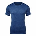 thumbnail image 1 of Men's Short-Sleeve Loose-Fit Quick-Dry Swim Tee Workout Shirts for Men, Moisture Wicking Swim Shirts, Blue, L, 1 of 8