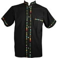 thumbnail image 1 of Men's Short Sleeve Mexican Guayabera Shirts Made in Mexico, Multiple Colors (Large, Black), 1 of 1