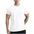 thumbnail image 1 of Men's Short Sleeve Muscle Fit T-Shirt Solid Crew Neck Athletic Tee, Quick Dry Workout Performance Jersey Bodybuilding Training Shirt for Fitness, 1 of 4