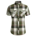 thumbnail image 1 of Men's Short Sleeve Plaid Western Shirt W/Pearl Snap-on Buttons, 1 of 5