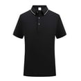 thumbnail image 1 of Men's Short Sleeve Polo Shirt Good Breathability, Comfortable Elasticity Soft Ice Silk Material Machine Washable, Floral Printed, 1 of 2