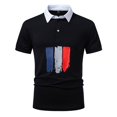 thumbnail image 1 of Men's Short Sleeve Polo Shirts Summer Patterned Collared Top, 1 of 9