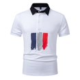 thumbnail image 1 of Men's Short Sleeve Polo Shirts Summer Patterned Collared Top, 1 of 9