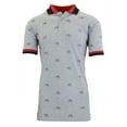 thumbnail image 1 of Men's Short Sleeve Printed Pique Polo Shirts, 1 of 15