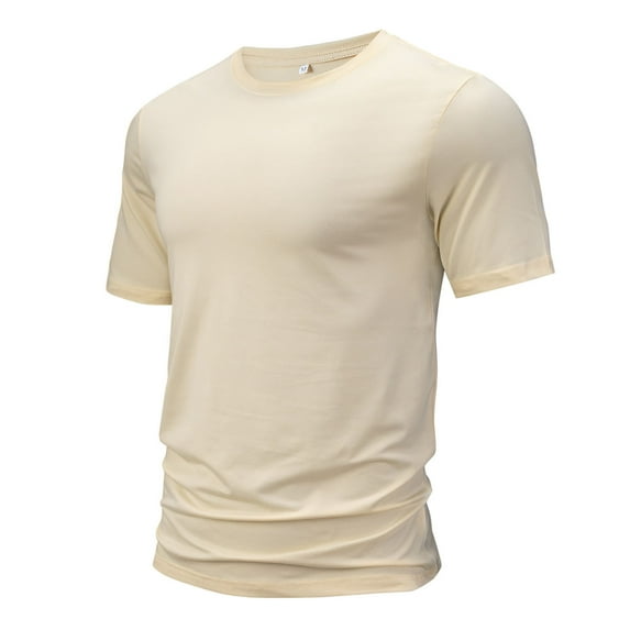 Men's Short Sleeve Quick Dry Moisture Wicking Athletic Crew Neck T-Shirt - Sports Running Fitness Athletic Tops