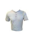 thumbnail image 1 of Men's Short Sleeve Regular Fit Causal Henley Cotton T-Shirt Lightweight Blue, Large, 1 of 2