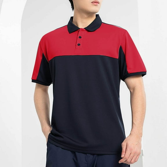 Men's Short Sleeve Shirt, Casual Button-Down Collar Knit Top, Breathable Relaxed Fit for Daily Wear