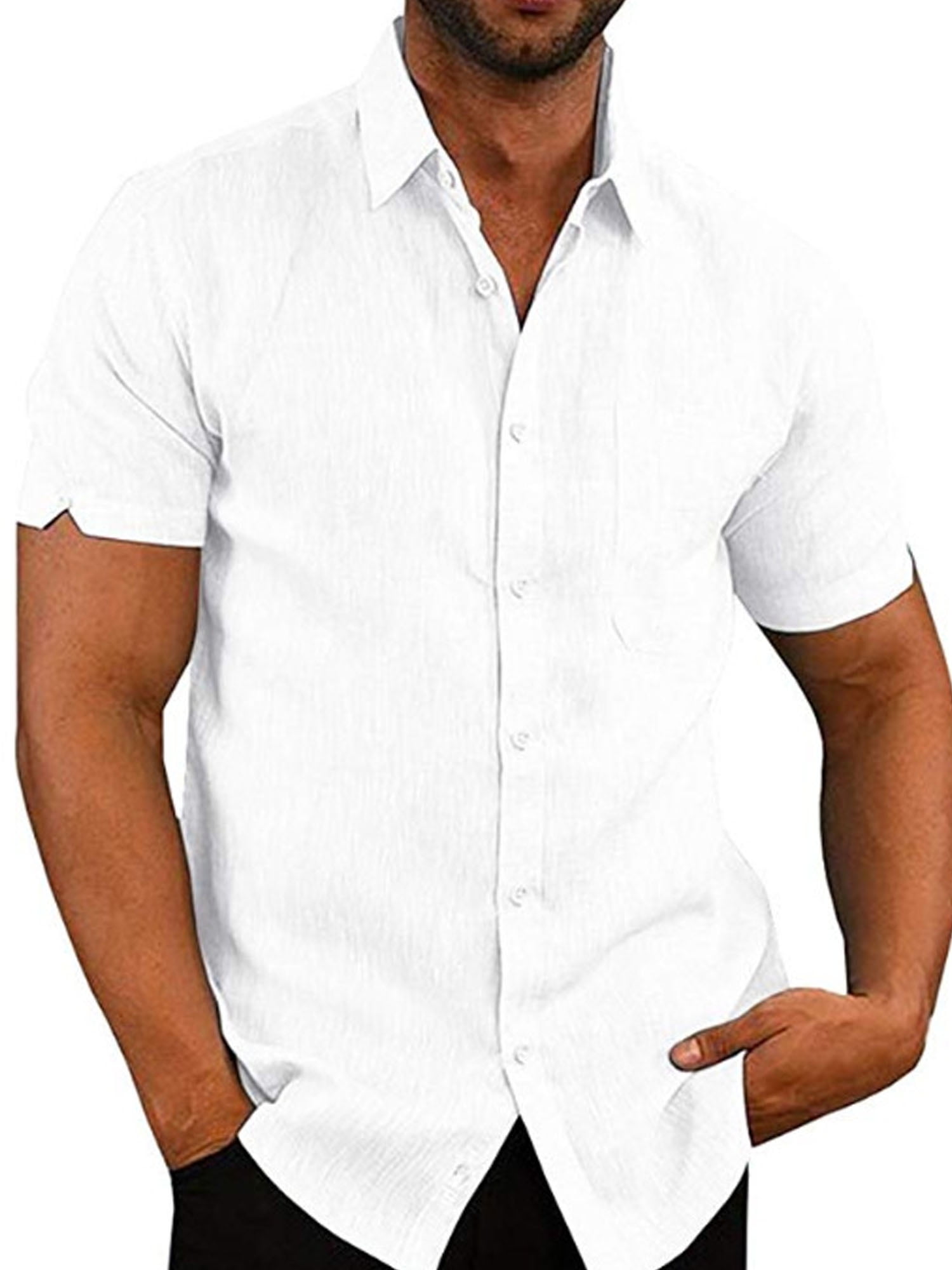 Mens Linen Shirt Dress Shirt White Shirt Wedding Linen 