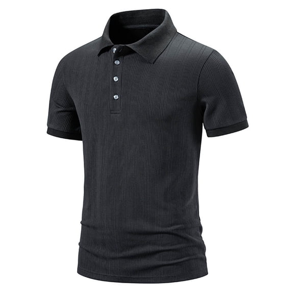 Men's Short Sleeve Shirt, Casual Button Down with Turn-Down Collar, Easy Care Stretch Fabric for Daily Wear