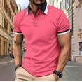 thumbnail image 1 of Men's Short Sleeve Shirt, Casual Button Up Lapel Top, Breathable Mesh Fabric for Summer, Office, and Vacation Wear, 1 of 8