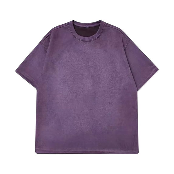 Summer Crew Neck Tee Dgankt Mens Vintage T-Shirt Summer Casual T Shirts Thick Short Sleeve Loose Crew Neck Cotton Tops Men’s Shirts