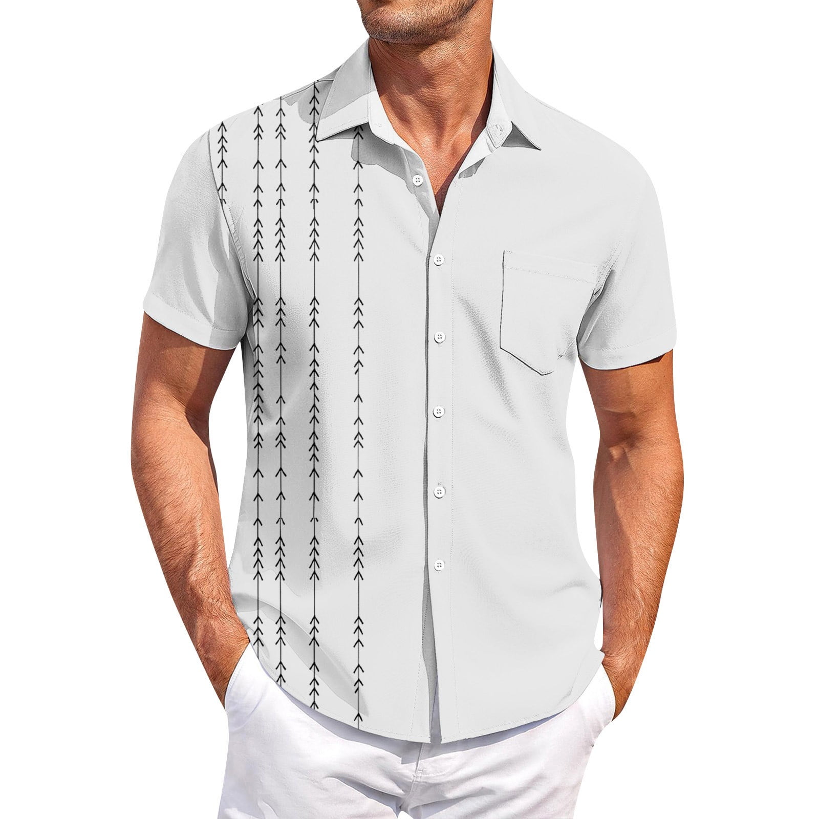 mens arrow short sleeve dress shirts ARROW Mens Button Front Dress Shirt Size 24 Tall Fit Short Sleeve 6X 6XLT 1698