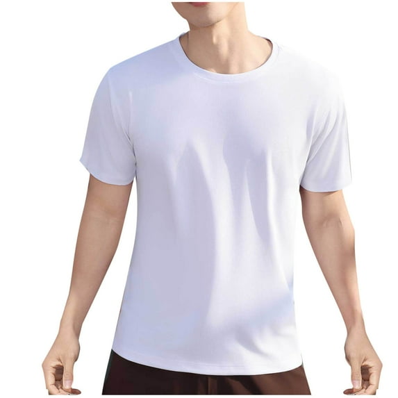 Men's Short Sleeve Shirts Crew Neck Casual Athletic Tops Workout T-Shirts