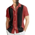 thumbnail image 1 of Men's Short Sleeve Shirts Lightweight Breathable Soft Casual Button Down Shirts Classic Stylish Beach Vacation Outfits Shirts, 1 of 4