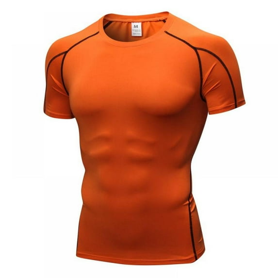 Men's Short Sleeve Sleeve Quick Dry Breathable Fitness T-Shirt Quick-Dry Workout Shirt