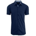 thumbnail image 1 of Men's Short Sleeve Slim-Fit Solid Dress Shirts, 1 of 2