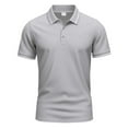 thumbnail image 1 of Men's Short Sleeve Solid Colour Shirt, Polyester Material, Casual Fashion, for Various Occasions, Multiple Sizes, 1 of 8