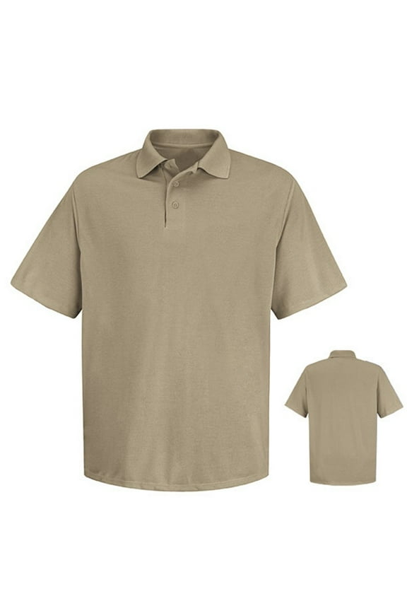 Men's Short Sleeve Spun Polyester Pocketless Polo
