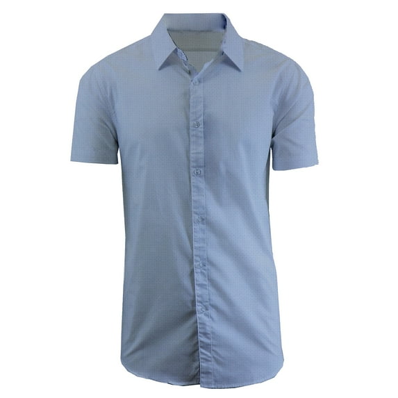 Men's Short Sleeve Stretch Printed Dress Shirts (S-2XL)
