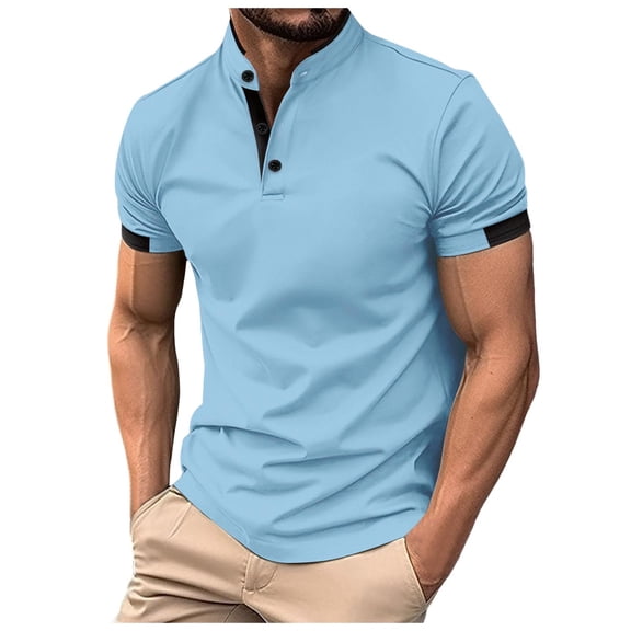 Men's Short Sleeve Summer Casual Patchwork T Shirt Holiday Shirts for Beach Vacation Street Style