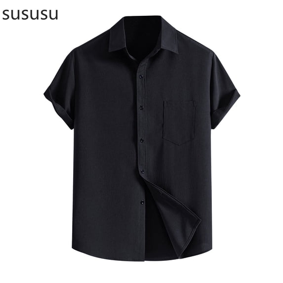 Men's Short Sleeve Summer Tshirts Floral Button Down Daily Wear Lapel Neck T Shirt Regular Fit Hawaiianss Short Sleeve Hawaiian Button Down Shirts