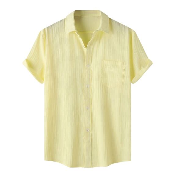 Men's Short Sleeve Summer Tshirts Lapel Button Down Color Block Short Sleeve T-Shirt Slim Fit Cool Vacation Button Down Lapel Shirts