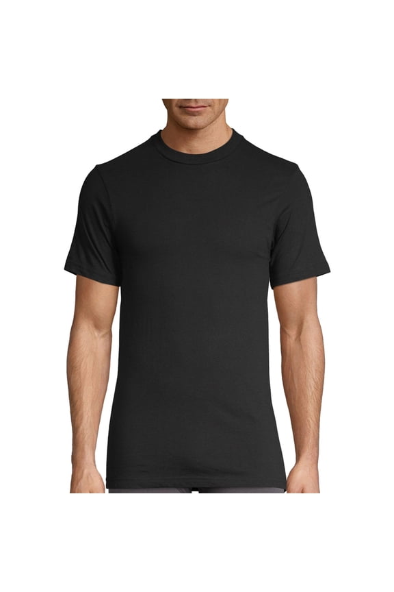 Men's Short Sleeve Supreme Crew Neck 100% Cotton T-Shirt Big & Tall Sizes Available (Black, 3XL, 1 Pack)